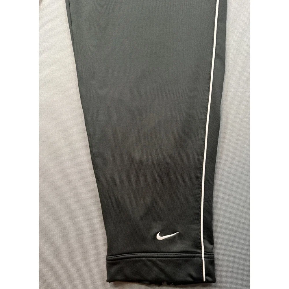 Vintage Nike Team Dri-FIT Track Pants Black Ankle Zip Y2K | Boy's Youth L 12-14